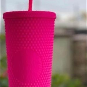 Hot pink Starbucks tumbler